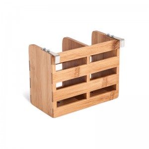 Rebrilliant Bamboo Flatware Caddy with Metal Clips REBR4844